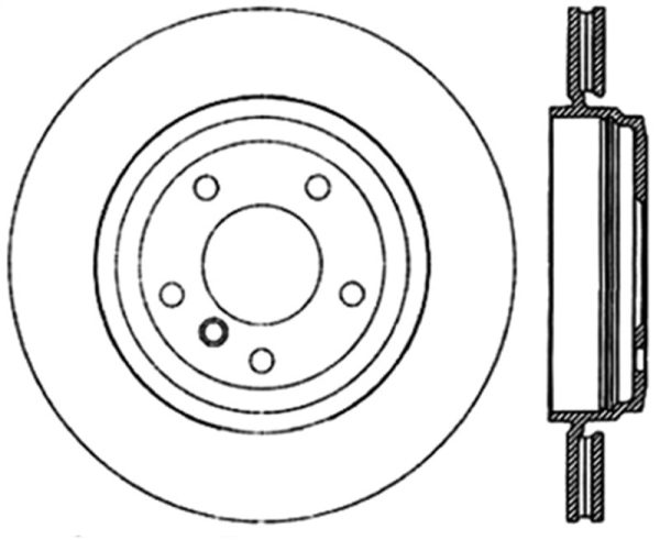 StopTech Sport Slotted (CRYO) 01-06 BMW 330Ci Rear Right Rotor on Sale