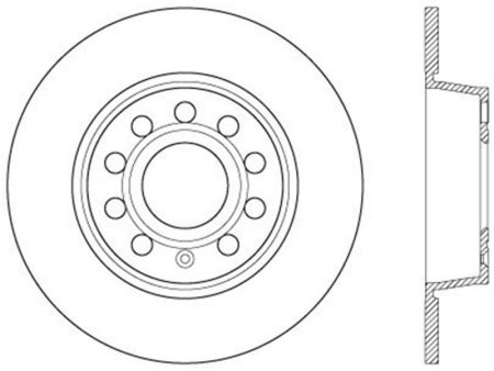 StopTech 06-10 Audi A3 08-10 TT   06-09 VW GTI Mk V Cryo-Stop Left Rear Slotted Rotor on Sale