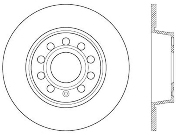 StopTech 06-10 Audi A3 08-10 TT   06-09 VW GTI Mk V Cryo-Stop Left Rear Slotted Rotor on Sale