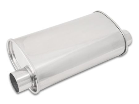 Vibrant StreetPower Oval Muffler 5in x 9in x 15in - 2.5in inlet outlet (Offset-Offset Same Side) Online