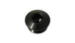 Vibrant Aluminum -10AN ORB Slimline Port Plug w O-Ring - Anodized Black For Cheap