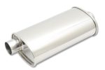 Vibrant StreetPower Oval Muffler 3.50in Inlet Outlet (Offset-Center) Online Sale