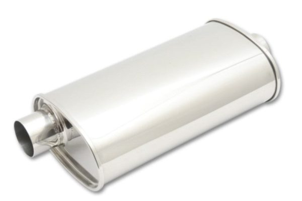 Vibrant StreetPower Oval Muffler 3.50in Inlet Outlet (Offset-Center) Online Sale