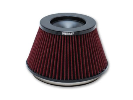 Vibrant The Classic Perf Air Filter 5in OD Conex3-5 8in Tallx6in ID Bellmouth VelocityStack10950-52 Online now