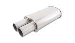 Vibrant Streetpower Oval Muffler w 3.00in Round Straight Cut Tip (3.00in Inlet) Online Hot Sale