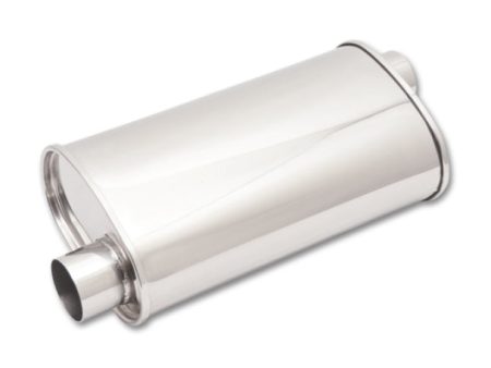 Vibrant StreetPower Oval Muffler 5in x 9in x 15in - 2.25in inlet outlet (Offset-Offset Same Side) Fashion