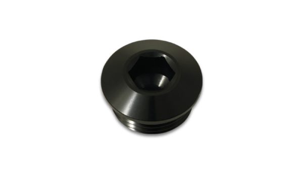 Vibrant Aluminum -6AN ORB Slimline Port Plug w O-Ring - Anodized Black on Sale