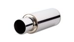 Vibrant TPV Round Muffler (23in Long) with 4in Round Tip Straight Cut - 4in inlet I.D. For Sale