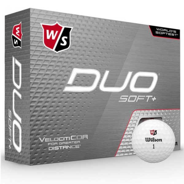 Wilson DUO Soft+ Golf Balls - White - 12 Pack Cheap