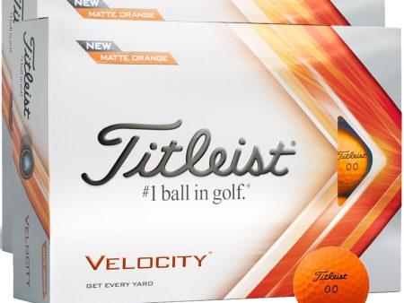 Titleist Velocity Golf Balls - Orange - Double Dozen Fashion