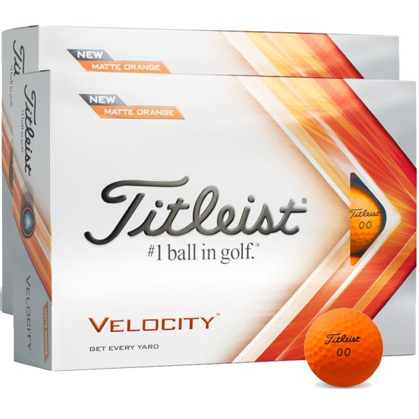 Titleist Velocity Golf Balls - Orange - Double Dozen Fashion