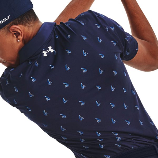 Under Armour Playoff 3.0 Boats Printed Polo Shirt - Midnight Navy White Hot on Sale