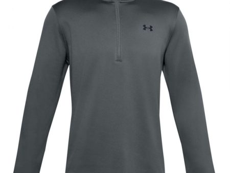 Under Armour Mens Armour Fleece 1 2 Zip - Pitch Grey Black on Sale