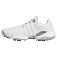 adidas Tour360  22 Spiked Waterproof Shoes - White Silver Metallic on Sale