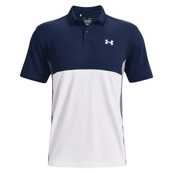 Under Armour Performance Blocked Polo Shirt - Academy White For Sale