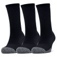 Under Armour Heatgear Crew Socks (3 Pack) - Black For Discount