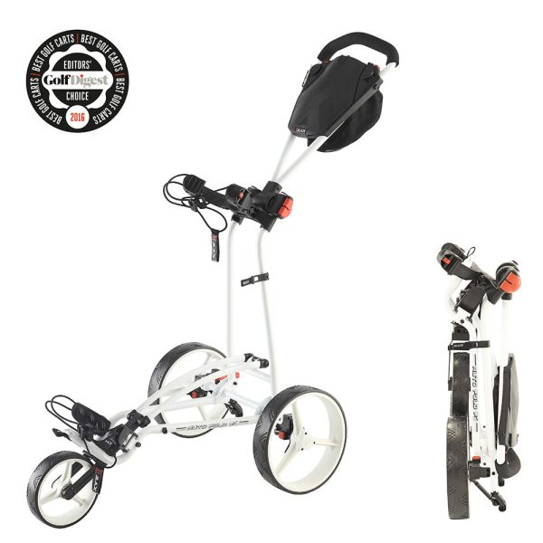 Big Max Autofold FF 3-Wheel Push Trolley - White Online