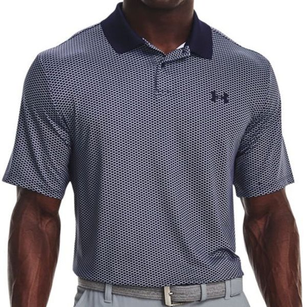 Under Armour Performance 3.0 Printed Polo Shirt - Midnight Navy White Online now