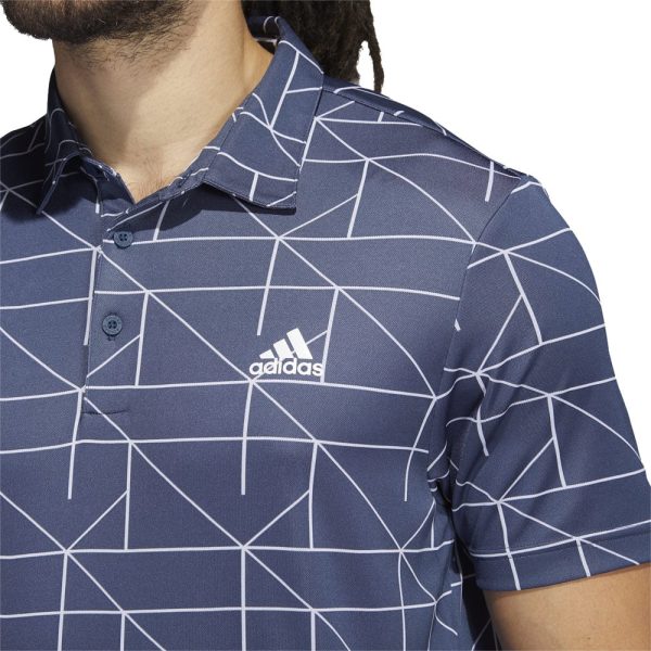 adidas Jacquard Primegreen Polo Shirt - Crew Navy White For Cheap