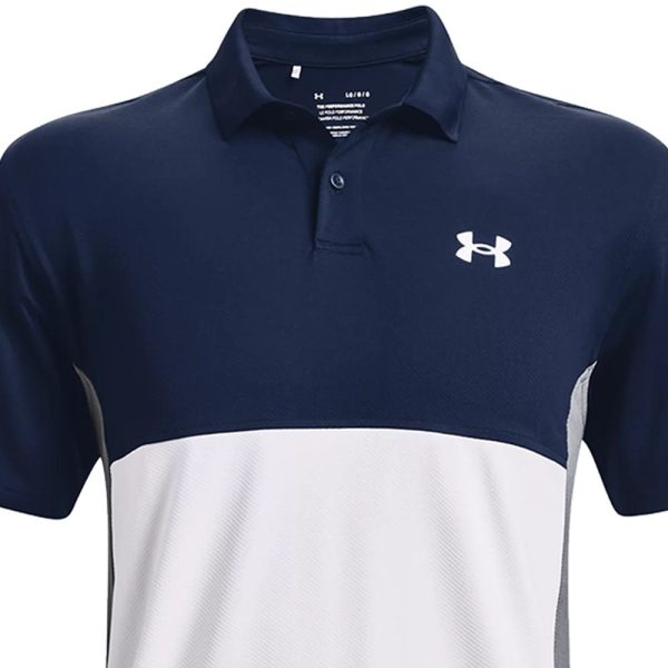 Under Armour Performance Blocked Polo Shirt - Academy White For Sale