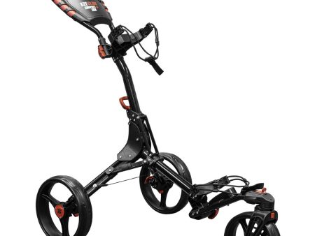 EzeGlide Compact+ 360 3-Wheel Push Trolley - Black Red Discount