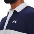 Under Armour Performance 3.0 Colour Block Polo Shirt - White Midnight Navy For Sale