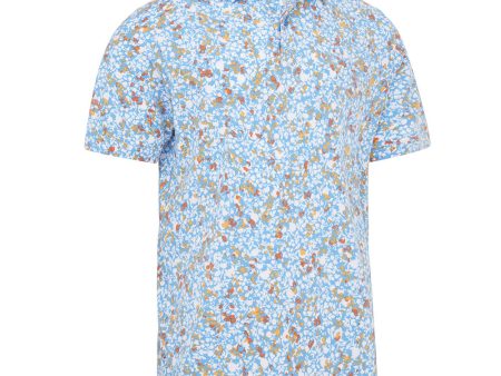 Callaway Artificial Nature Print Polo Shirt - Malibu Blue Discount