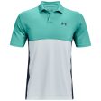 Under Armour Performance Blocked Polo Shirt - Neptune Sea Mist For Sale