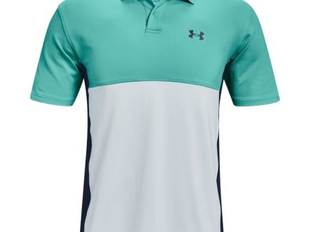 Under Armour Performance Blocked Polo Shirt - Neptune Sea Mist For Sale