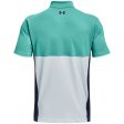 Under Armour Performance Blocked Polo Shirt - Neptune Sea Mist For Sale