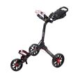 BagBoy Nitron Auto Open 3-Wheel Push Trolley - Black Red Discount