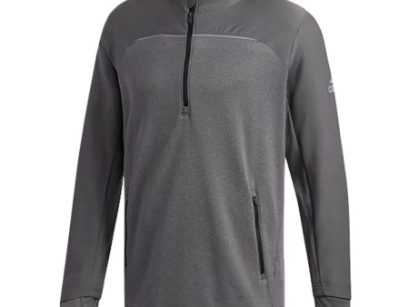 adidas Go-To 1 4 Zip Sweater - Grey Yellow Hot on Sale