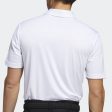 adidas 3-Stripe Golf Polo Shirt - White Black Cheap