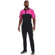 Under Armour Performance 3.0 Colour Block Polo Shirt - Black Rebel Pink Online Hot Sale