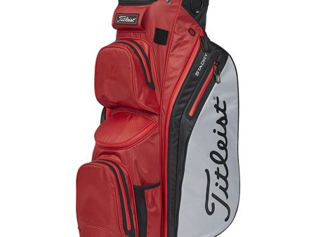 Titleist Cart 14 StaDry Waterproof Cart Bag - Dark Red Grey Black Discount