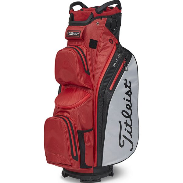 Titleist Cart 14 StaDry Waterproof Cart Bag - Dark Red Grey Black Discount