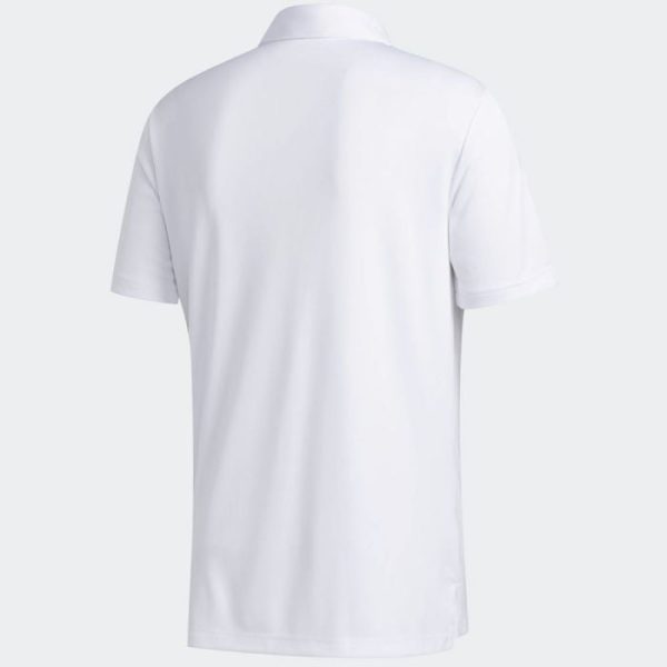 adidas 3-Stripe Golf Polo Shirt - White Black Cheap