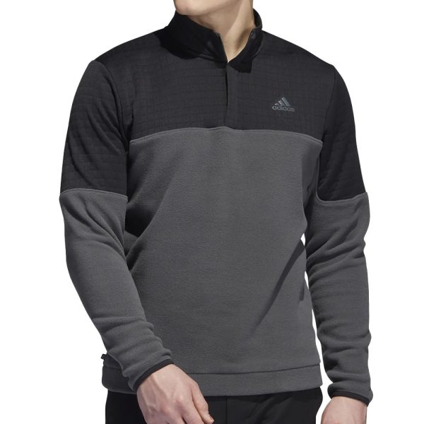 adidas DWR 22 Block 1 4 Zip Pullover - Black Grey Six Cheap