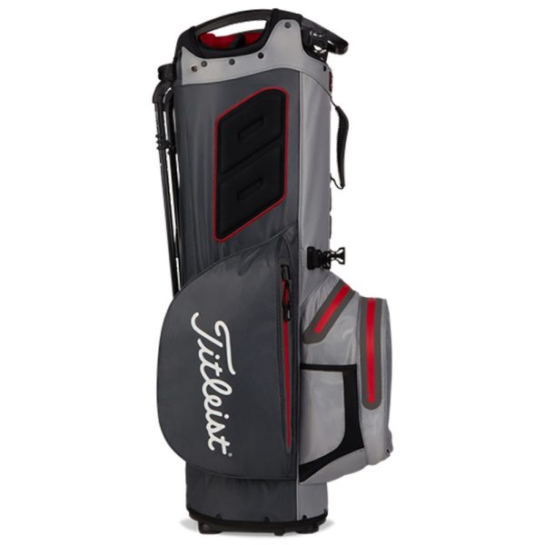 Titleist Hybrid 14 StaDry Waterproof Stand Bag - Charcoal Grey Red Supply