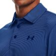 Under Armour Playoff 3.0 Core Stripe Polo Shirt - Blue Mirage Glacier Blue Sale