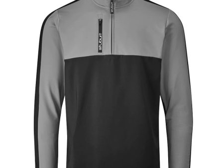 Stuburt Reynold 1 2 Zip Pullover - Black Slate Grey Discount