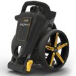 PowaKaddy Micra 3-Wheel Push Trolley - Gunmetal Yellow For Discount