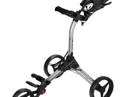 BagBoy Compact 3-Wheel Push Trolley - Silver Black Hot on Sale