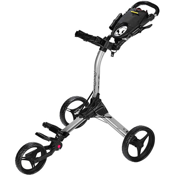 BagBoy Compact 3-Wheel Push Trolley - Silver Black Hot on Sale