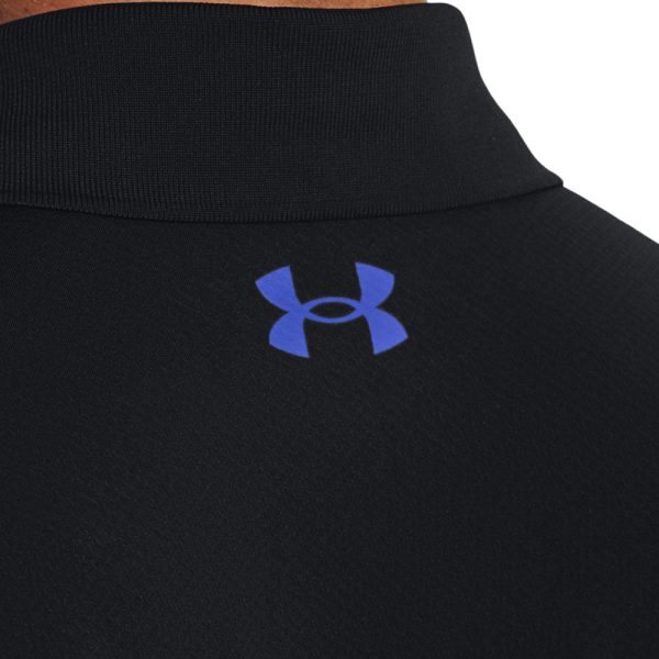 Under Armour Performance Blocked Polo Shirt - Black Blue For Sale