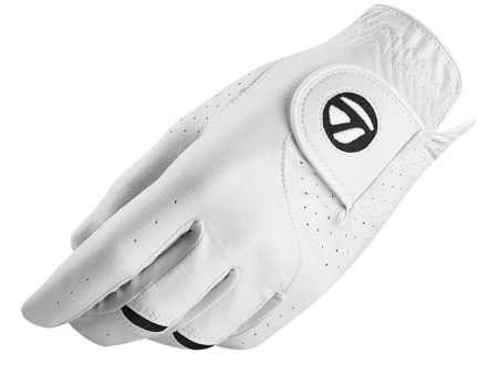 TaylorMade Ladies Stratus Tech Leather Golf Glove - White For Cheap