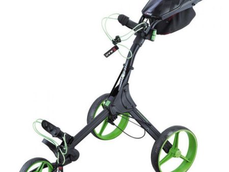 Big Max IQ+ 3-Wheel Push Trolley - Black Lime Fashion