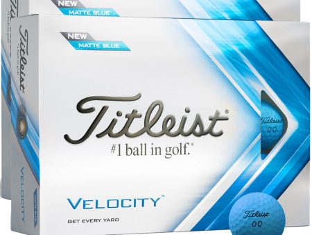 Titleist Velocity Golf Balls - Blue - Double Dozen Fashion