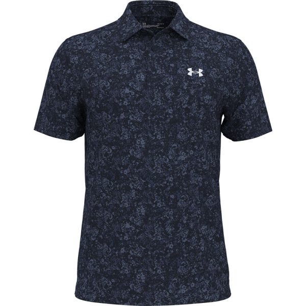 Under Armour Playoff 3.0 Floral Speckle Printed Polo Shirt - Midnight Navy on Sale