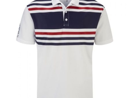 Stuburt Evolve Pure Stripe Polo Shirt - White Midnight For Cheap